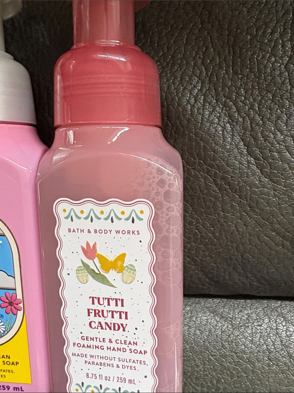 Bath and body works foam soap set in peep marshmallow and tutti fruity candy